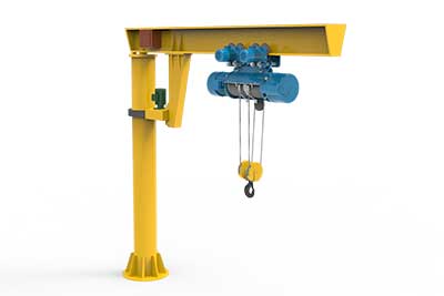 Floor Mounted Jib Cranes-Fixed jib crane for 360 degree rotating in workshops