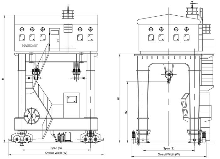 hydropower station gantry crane drawing 