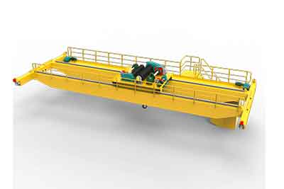 qd double beam overhead crane 15 ton with Chinese style open winch trolley 