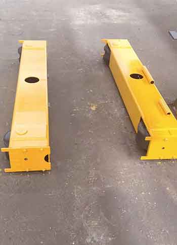 End carriages and end beams of top running single girder overhead crane 4 tons 