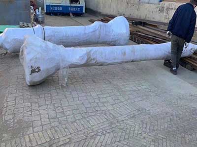 Columns of 1 ton and 3 ton jib crane packaged for delivery to uae 