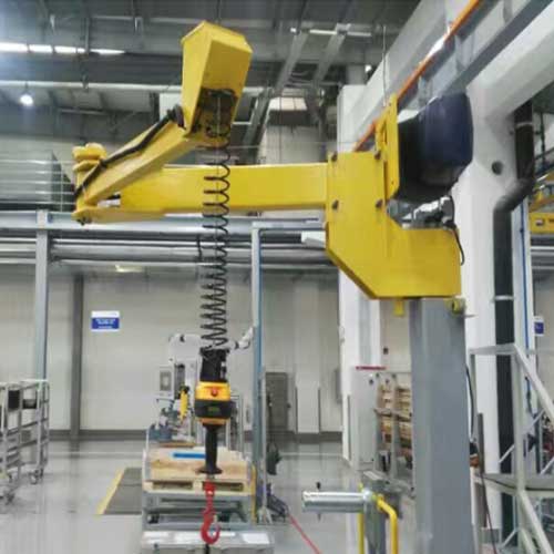 Wall mounted / column mounted articulating jib cranes