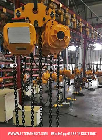 10 ton electric chain hoist for 10 ton gantry crane 