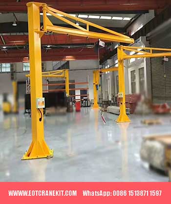 Floor mounted jib crane with no foundations 500kg