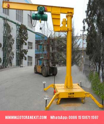 Portable ib crane 1 ton 2 ton, free standing jib crane system 