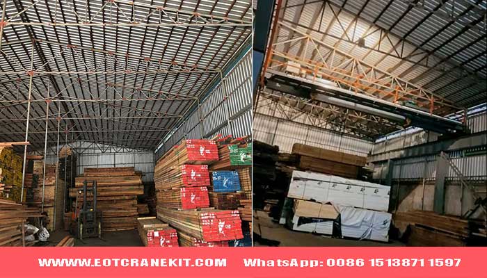 Synchronized Hoist Bridge Crane for Wood Board Lumber Warehouse 