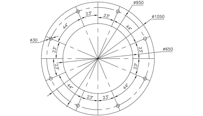 Anchore bolts of floor mounted jib crane foundation drawings  Anchore bolts of floor mounted jib crane foundation drawings