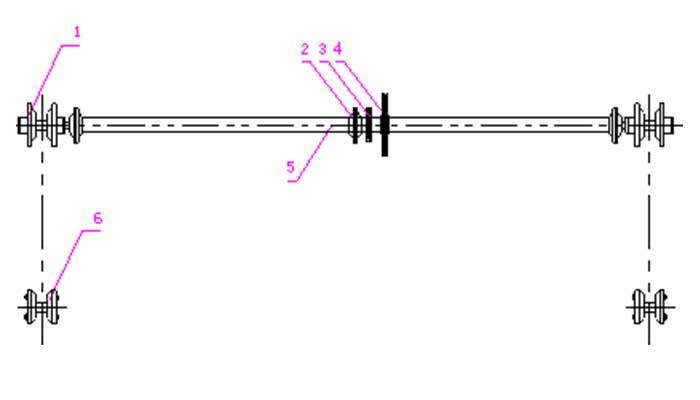 Main structure of manual overhead crane with top running design