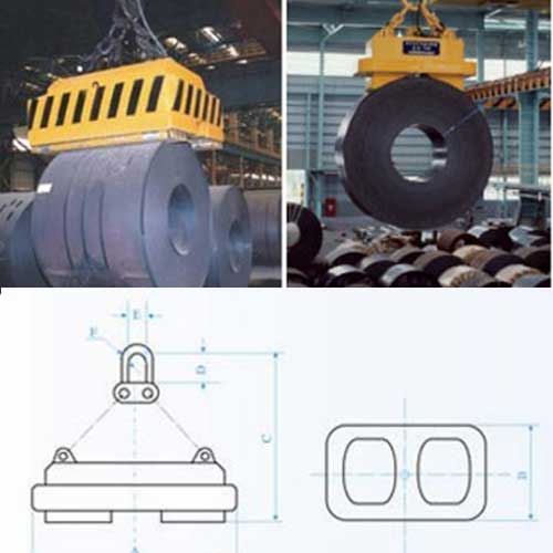 Lifting Electromagnet for Lifting Steel Coil Horizontally Lifting Electromagnet for Lifting Steel Coil Horizontally