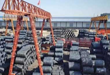 Truss gantry cranes for rebar coils handling  Truss gantry cranes for rebar coils handling