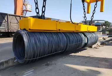 Gantry crane system for outdoor rebar coils hanlding, 3 coils handling  Gantry crane system for outdoor rebar coils hanlding, 3 coils handling
