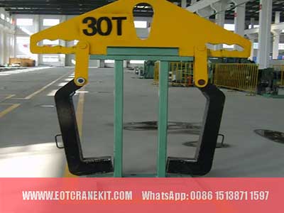 30 ton coil lifter with adjusting beam design for coil handling crane 