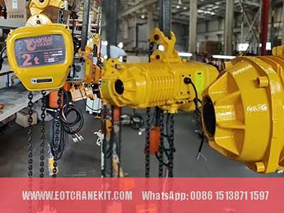 2 ton electric chain hoist for workstation bridge crane 