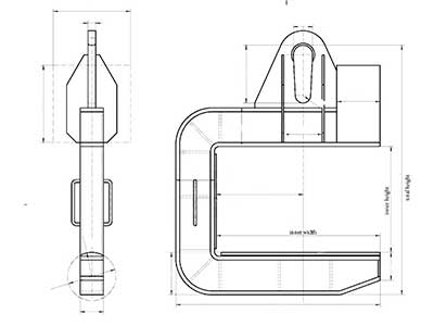 Coil handling c hook drawing  Coil handling c hook drawing