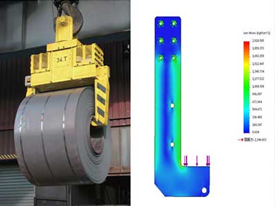 Horizontal eye steel coil lifter - customized coil grabs and grippers  Horizontal eye steel coil lifter - customized coil grabs and grippers
