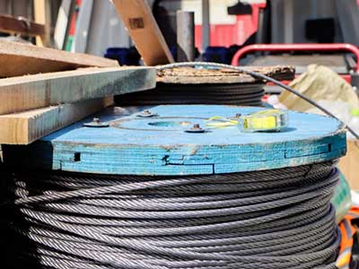 wire rope for scrap crane grab bucket fixing in container for shipping 