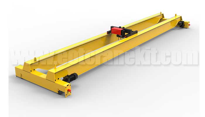 European style double girder crane with hoist trolley 