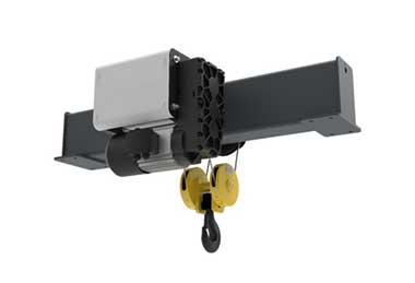 Fixed type euro hoist , mounted on trolley frame