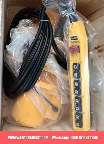 Pendent control for electric travelling mobile gantry crane 2 ton  Pendent control for electric travelling mobile gantry crane 2 ton