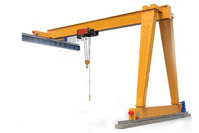 Semi gantry crane with single girder design up to 20 ton 
