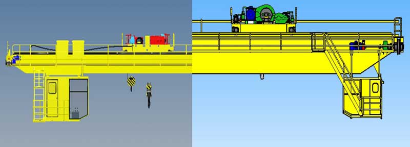 European style overhead crane compared with Traditional overhead double girder crane 