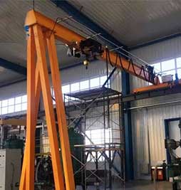 semi gantry wall mounted crane 