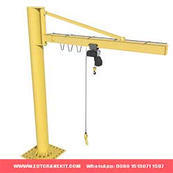Light duty column cantilever crane with tie rod cantilever design with capacity up to 2 000kg