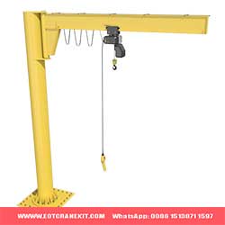 Column cantilever crane with European electric chain hoist with capacity up to2 000kg