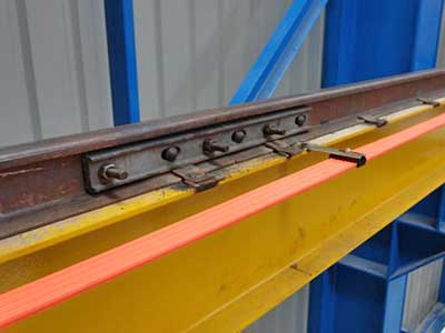 Overhead bridge crane crane rail installation 