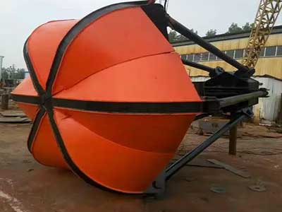 Orange peel grab bucket for bulk material handling crane 