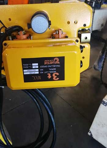 3 ton electric hoist trolley for delivery to New Zealand 