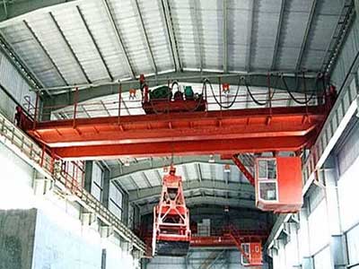 double girder overhead crane with grab bucket for sale 