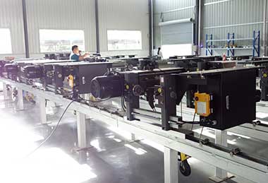 European wire rope hoists of underhung bridge crane single girder design