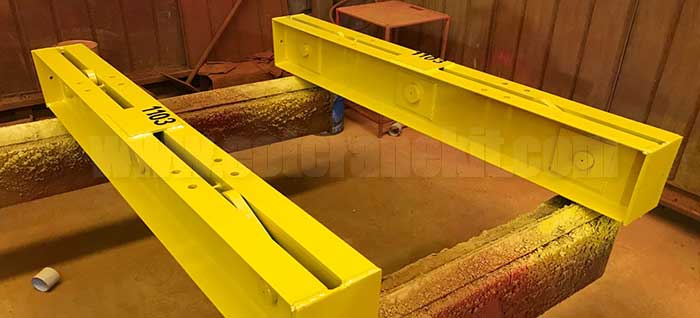 End trucks or end carriages of 7.5 ton single girder underslung bridge crane 