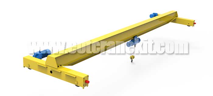 Under running single girder overhead crane 