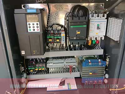 electrical box of double girder overhead crane with double hooks 