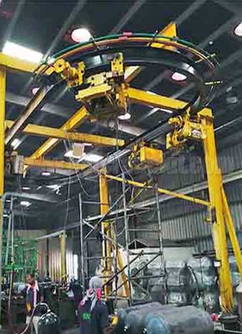 monorail for textile workstation