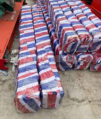 10 ton overhead crane end carriage packed for delivery to South Africa 