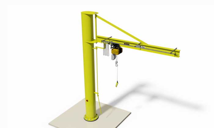 Over-Braced Jib Crane: Over-Braced Jib Crane: