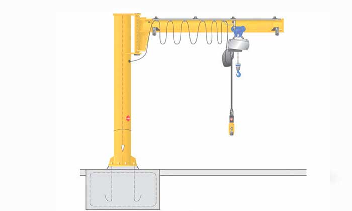 Floor-Mounted Jib Crane: Floor-Mounted Jib Crane: