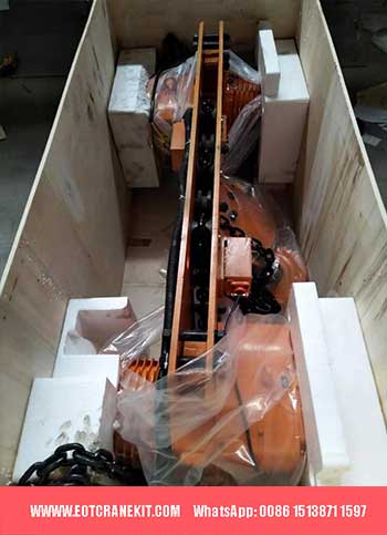 Electric chain hoist packed for delivery for sale Sudan 