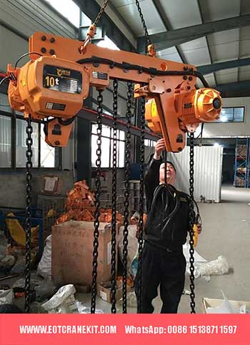 10 ton electric chain hoist with low headroom design for pillar mounted jib crane 10 ton 