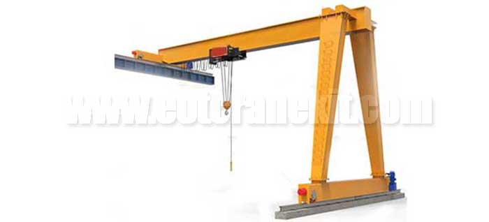 Top Running Single Girder Semi Gantry Crane: