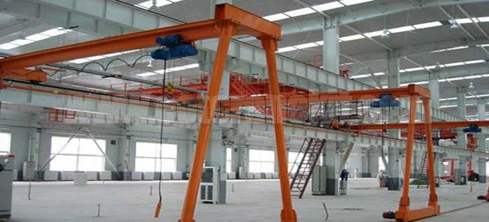 Top Running Single Girder Semi Gantry Crane : Optimized Space and Flexibility