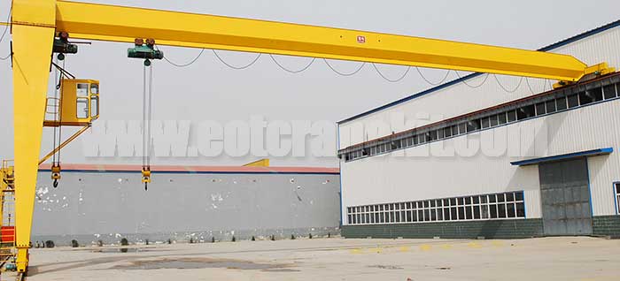 Top Running Single Girder Semi Gantry Crane: