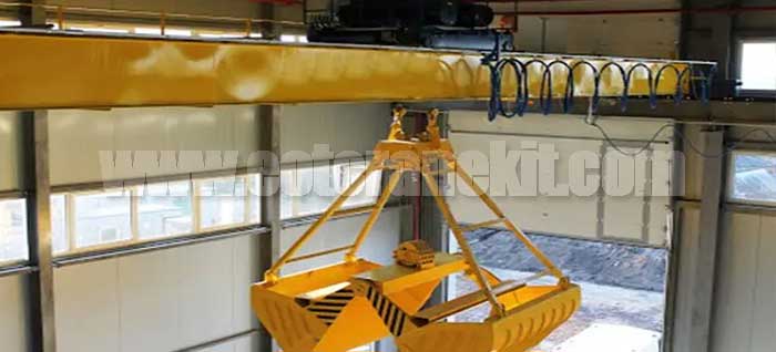 Grab Bucket Cranes with Top Running Double Girder Bridge Crane: