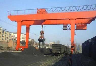 Mining manufacturing crane, gantry crane with grab bucket 