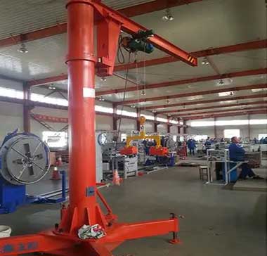 Manual Rotating Portable Jib Crane on Wheels