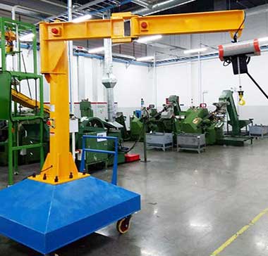 Articulating Arm Portable Jib Crane on Wheels