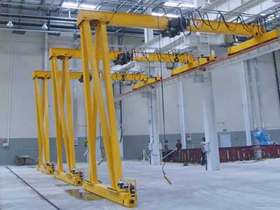Single Girder Semi Gantry Crane with Wire Rope Hoist Single Girder Semi Gantry Crane with Wire Rope Hoist